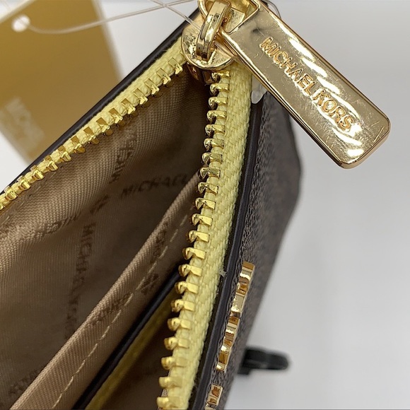 MICHAEL KORS SMALL TOP ZIP COINPOUCH W ID BUTTERCUP - Picture 7 of 14